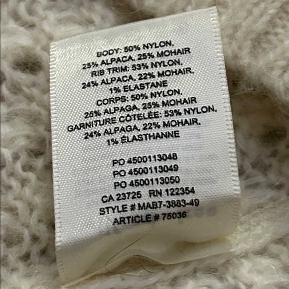 NWOT Aritzia Wilfred Free Fortune Alpaca knit cardigan in cream colour medium - Picture 7 of 7